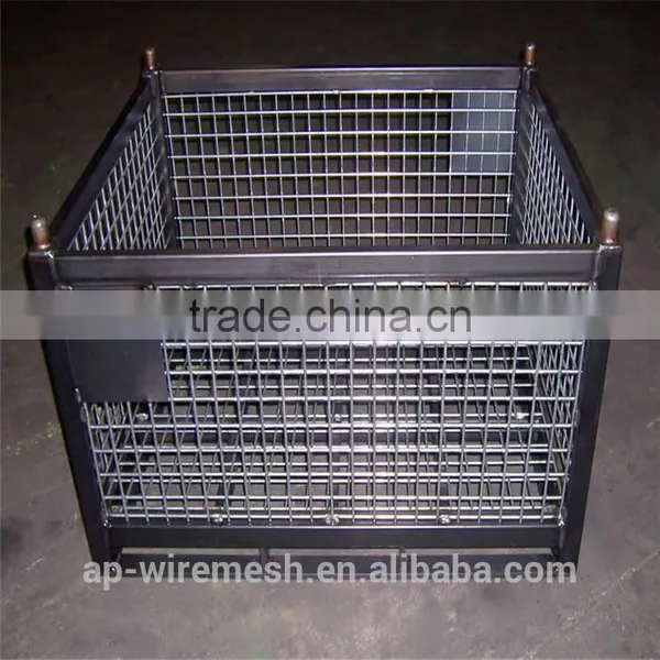 Metal flow cage, metal revolving basket, turnover box / heavy storage cage