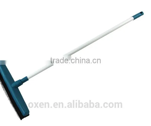 Floor Cleaning Rubber Broom With Telescopic Pole