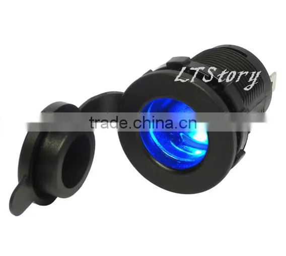 12V DC Waterproof LED Color Power Socket photo-2