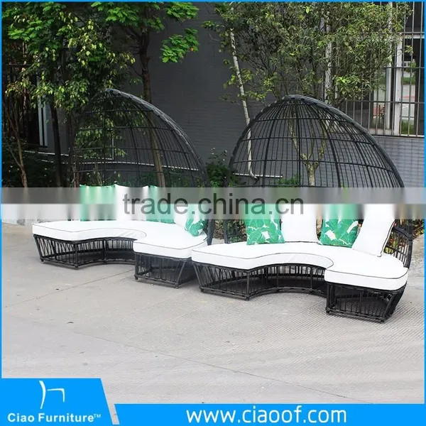 Best Selling Rattan Garden Daybed With Canopy photo-5