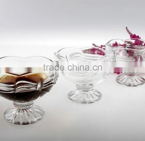 Bowknot Design Glass Salad Bowl Icecream Glass Cup Icecream Glass Bowls photo-2