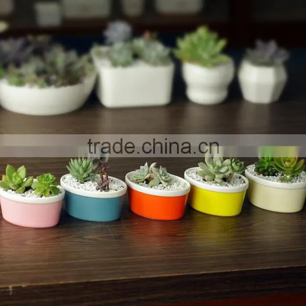 New Design Ship Shape Colorful Ceramic Flower Pots for Livingroom photo-2