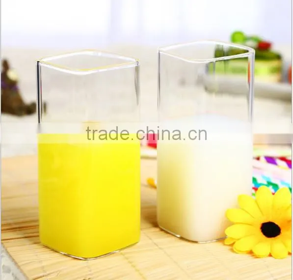 Iced Beverage Glasses Cups ,Capacity: 13-Oz / 400 Ml, Square Shaped, Borosilicate Glass photo-3