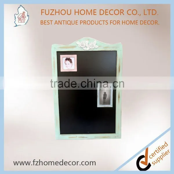 MDF Antique Pink Wall Chalkboard With Photo Frame for Children photo-3