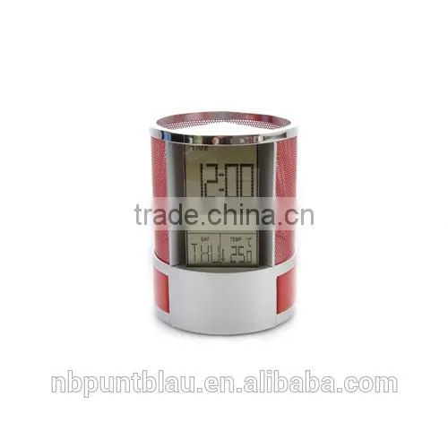 Table Clock PVC Penholder With Multifunction Display photo-4