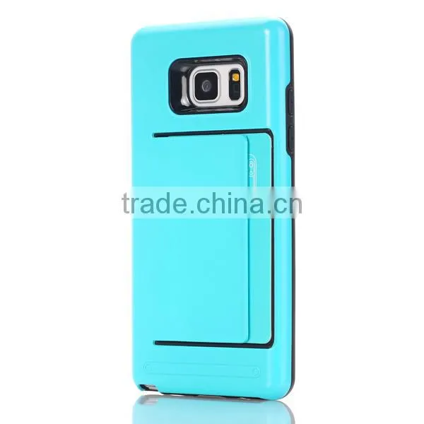 Card Slot Phone Case TPU + PC Phone Shell Protecive Back Cover for Samsung Note7 photo-5