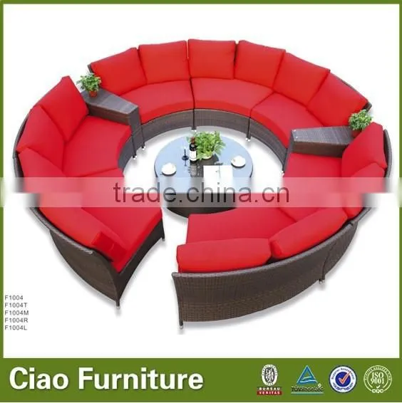 Outdoor Furniture Fabric Outdoor Half Round Sofa Set photo-3