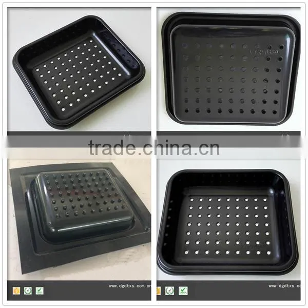 ABS of Square Perforate Plastic Serving Tray by Vacuum Forming photo-5