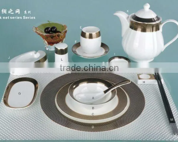 14PCS ceramic flower surface dinnerware tableware set