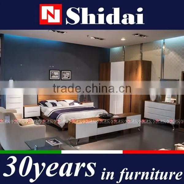 Latest Contemporary Wooden Platform Bed Designs Included Queen Size B-815 photo-3