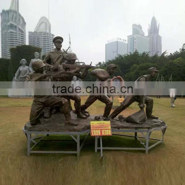Outdoor Garden Decoration Resin Craft Life Size Soldier Statue photo-3