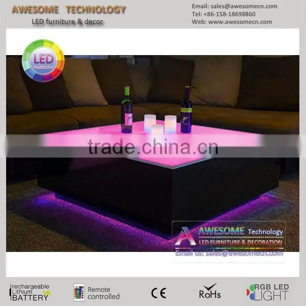 Glossy Centre Table Design for VIP Room, Led Coffee Table TA800 photo-2