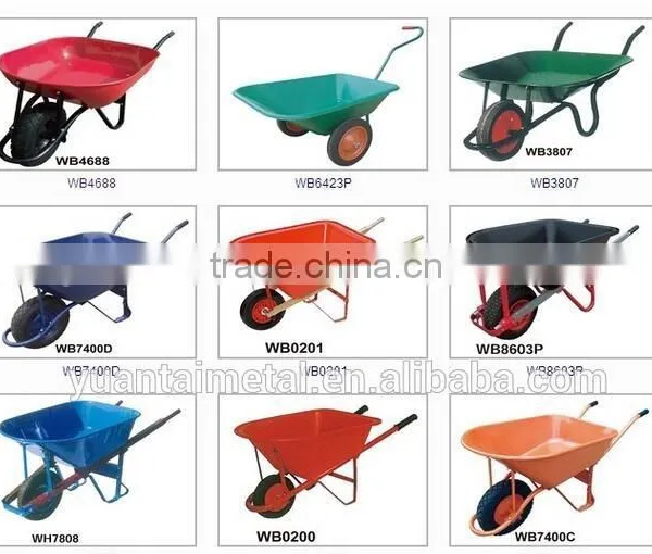 Heavy Duty High Quality PP Tray Pneumatic Wheel Wheelbarrow WB8633 photo-2