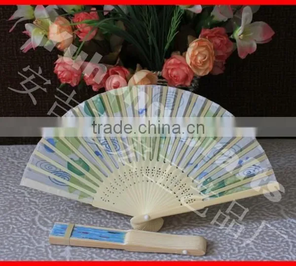Decorating Folding Bamboo Fan for Promotion photo-2
