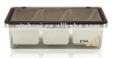 Food Grade Plastic Condiment With Three Containers photo-2