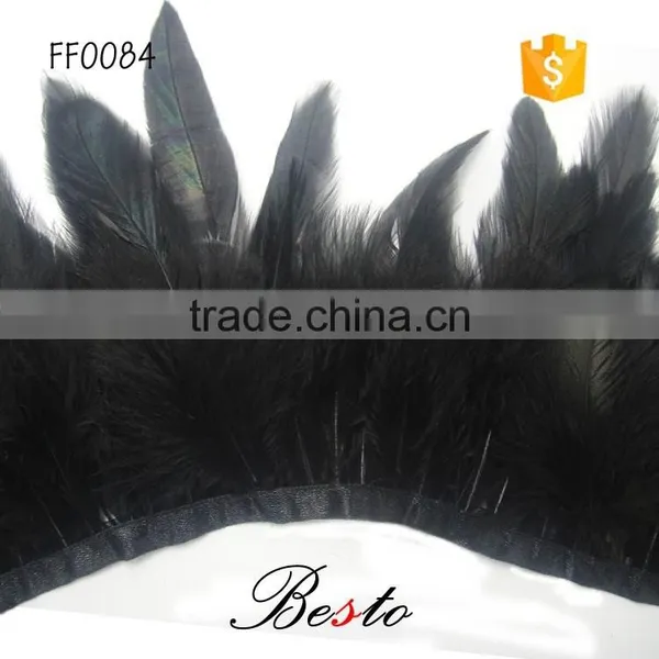 2016 Hot Selling 12.5cm Popular Artificial Black Decoration Feather photo-2