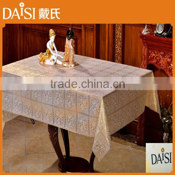 Easy Wipe Tablecloth Lace Embossed Vinyl Tablecloth Oilcloth photo-3