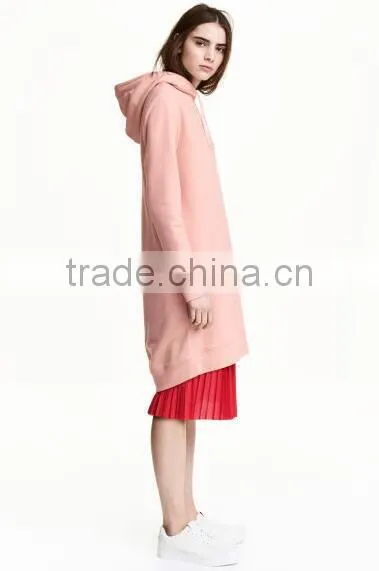 Fashion Streetwear Longline Wholesale Blank Pullover Hoodies Dress Plus Size Oversized Pink Fitted Xxxxl Hoodies Women photo-2