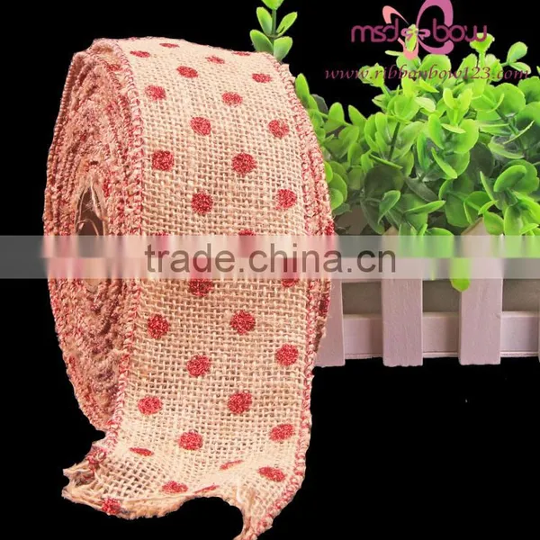 Christmas Decorative Burlap Ribbon Roll photo-4