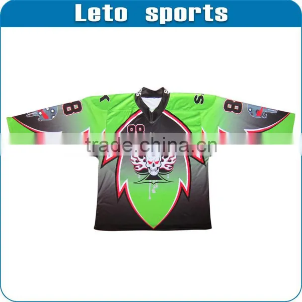 Sublimation Custom Neon Green Ice Hockey Jersey Ice Hockey Wear