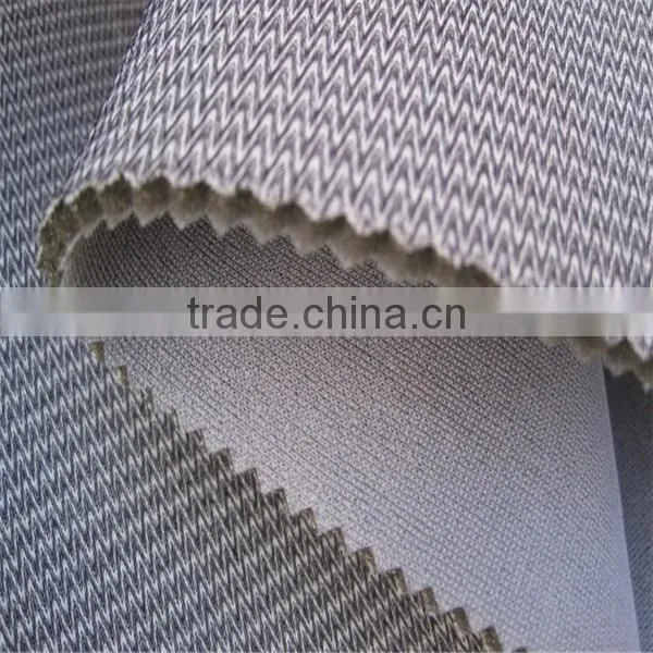 Double Color Velvet Fabric Bond 4mm pu Foam K329 Bond 0.02mm High Breathable TPU Film Bond Nylon Tricot Fabric photo-2