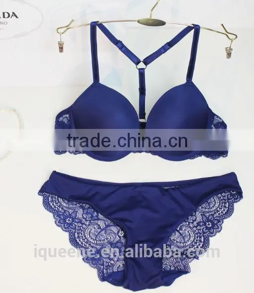 New Arrival Sexy Front Closure Push up Lace Bra Set photo-3