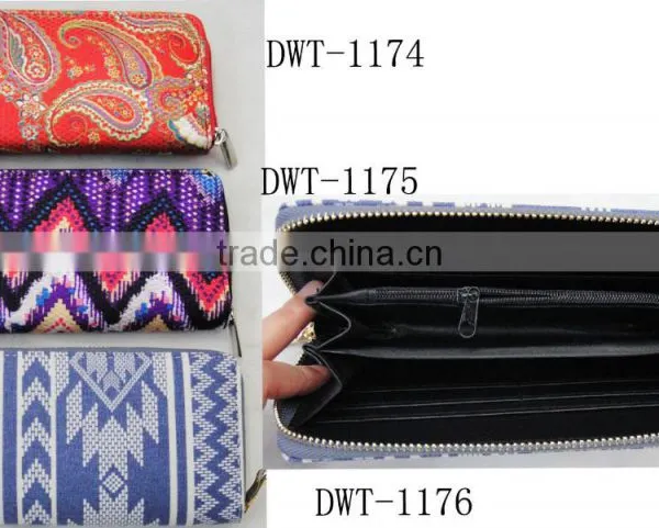 Fashion Lady New Vogue Cotton Zipper Canvas Wallet photo-2