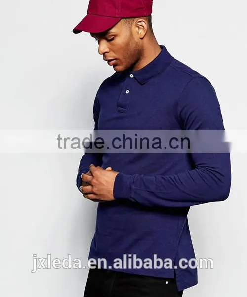 Sports Long Sleeves Men Pique Polo Shirt, Personalized Custom Polo Shirt Importer, Gym Golf Polo T-shirt Wholesale photo-4