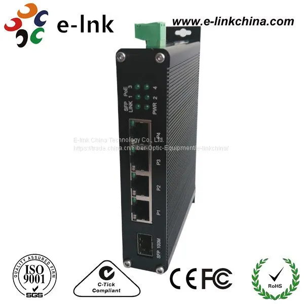 Индустриальный Ethernet-коммутатор с 4 портами 10/100BASE-T + 1 портом 100BASE SFP и поддержкой PoE+ photo-4