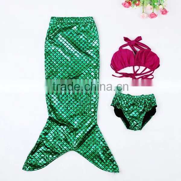 Swimmable Mermaid Tail Costume Swimwear Princess Mermaid Bikini Swimsuit