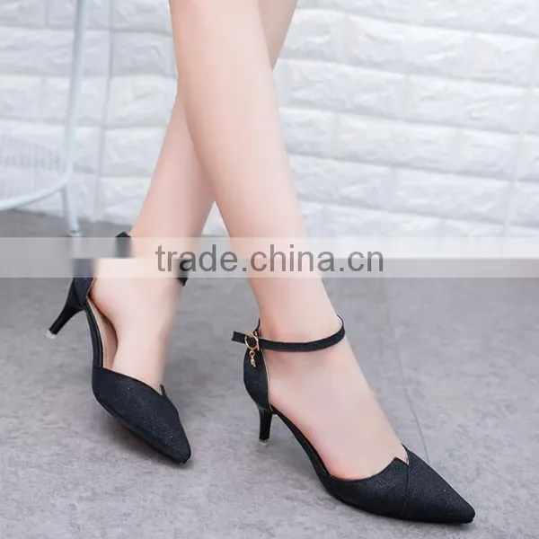 Zm50082b 2017 Spring and Summer Europe Cusp Ladies Fancy Sandals Pencil Heels Shoes Women photo-4
