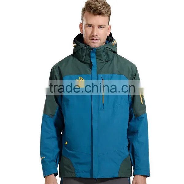 3 In 1 Winter Warm Waterproof Customized Size Outdoor Jackets For Men photo-5