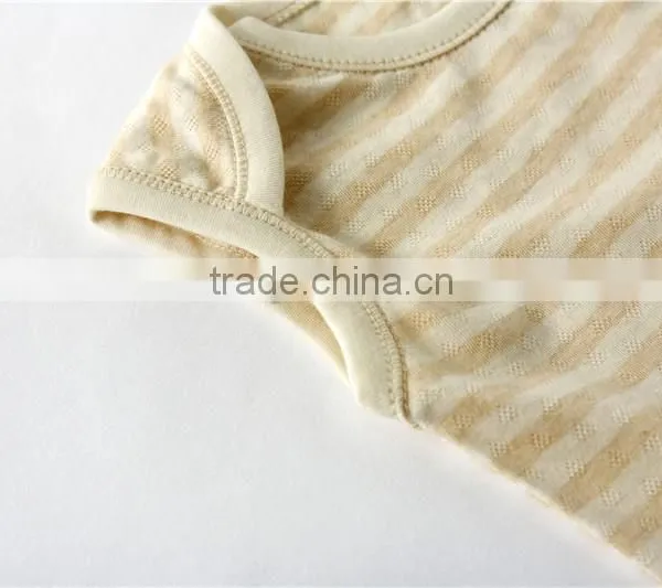 Wholesale 100% Organic Cotton Sleeveless Infant Onesie Baby Clothes Custom Logo photo-5