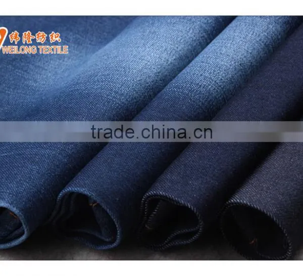 Apparel Indigo Blue Jeans Fabric Cotton Stiff Hand Denim Fabric Prices Wholesales photo-2