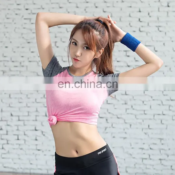 Women Trainning Exercise T-shirt Quick Dry Summer Running Fitness Gym Sports Yoga Sports Tops Short Sleeves Tee photo-3