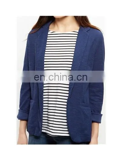 Ladies Formal Soft Feeling Lapel Blazer With One Button photo-2