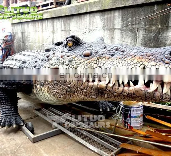 Mini Golf Decoration Artificial Crocodile Animatronic Animal photo-5