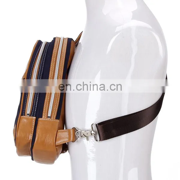 Small Practical Mens Pure Leather Shoulder Messenger Bag photo-6