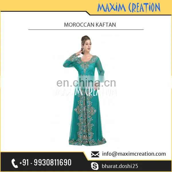 Superior Quality Material Made Moroccan Kaftan Having Hand Embroidery Available at Affordable Rate photo-3