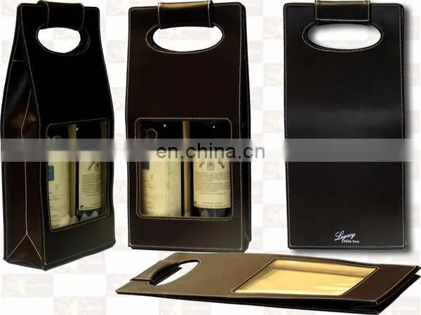 Leather Wine Tote Bag photo-4