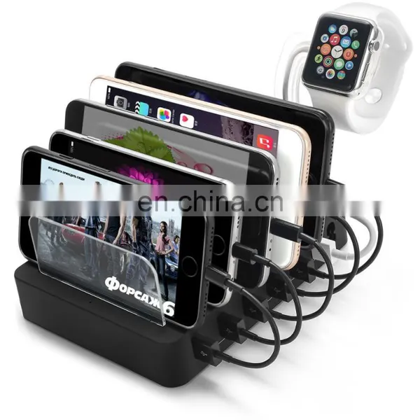 Factory Multi-function Watch Charge Holder Station Restaurant Cell Phone Tablet Charging Station Organizer photo-5