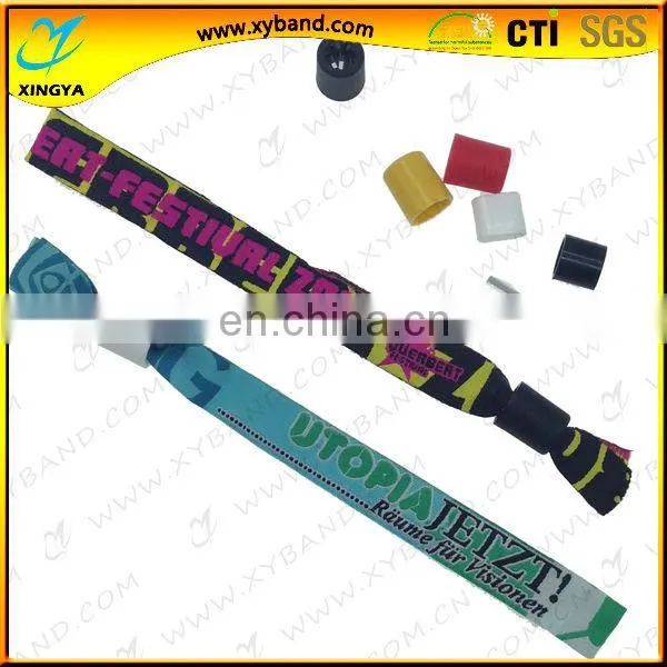 Security Disposable Woven Fabric Fair Wristband