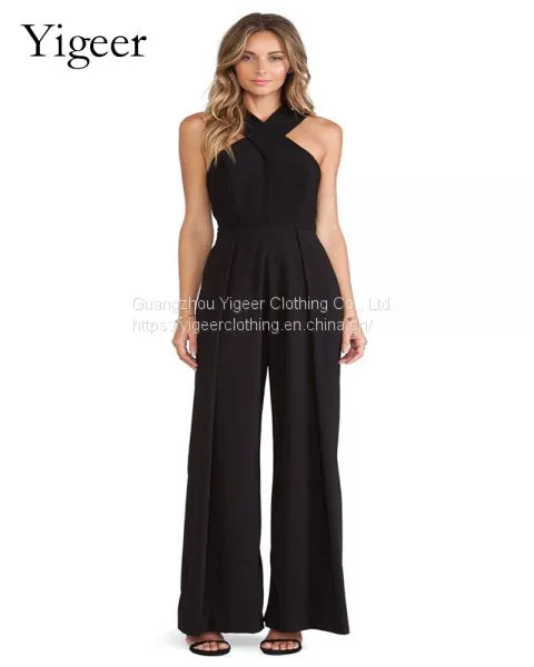 Gorgeous Sleeveless Black Women’s Long Jumpsuit