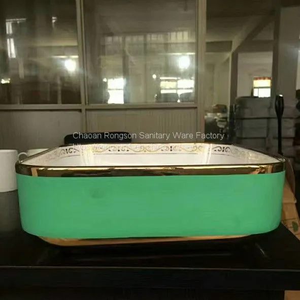 Plublic Place wc Basin Wash Face Basin in Bathroom Ceramic Material Colorful Round Fancy no Hole Tabletop Basin photo-5