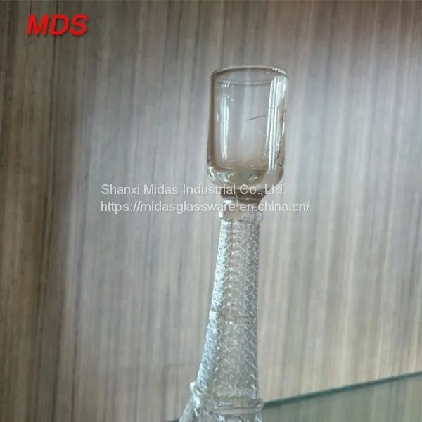 Tall Clear Glass Tower Wedding Glass Eiffel Tower Vase photo-4