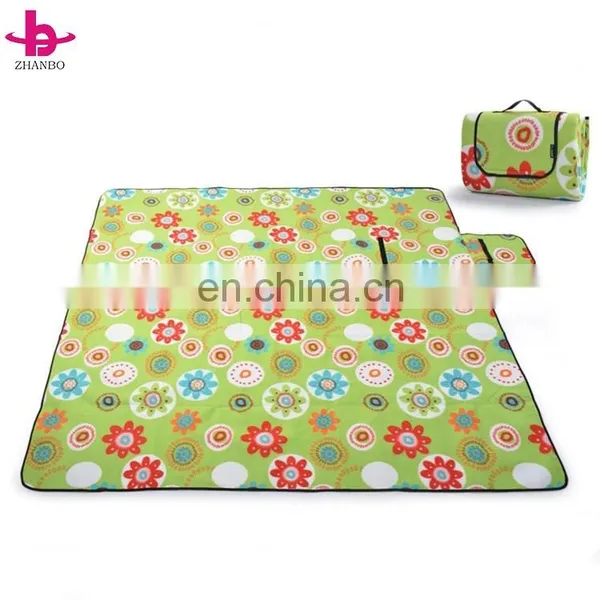 Wholesale Cheap Polar Fleece China Factory Waterproof Custom Disposable Picnic Blanket/Outdoor Picnic Mat photo-2
