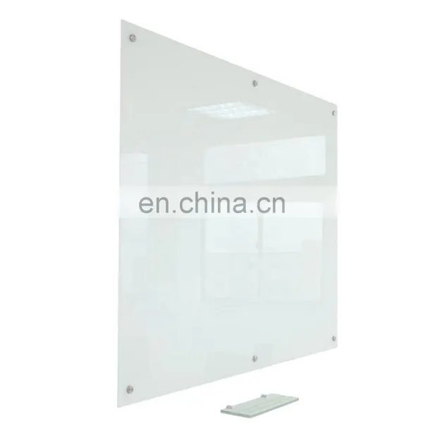 Frameless Magnetic Tempered Glass White Board for Office Meeting Room photo-2