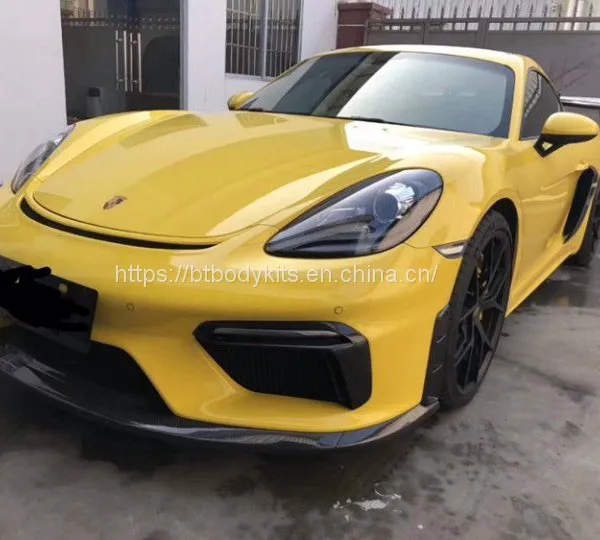 For 2016-up 718 Converted GT4 Bodykits Front Bumper Side Vent Rear Diffuser Rear Wing Spoiler photo-3