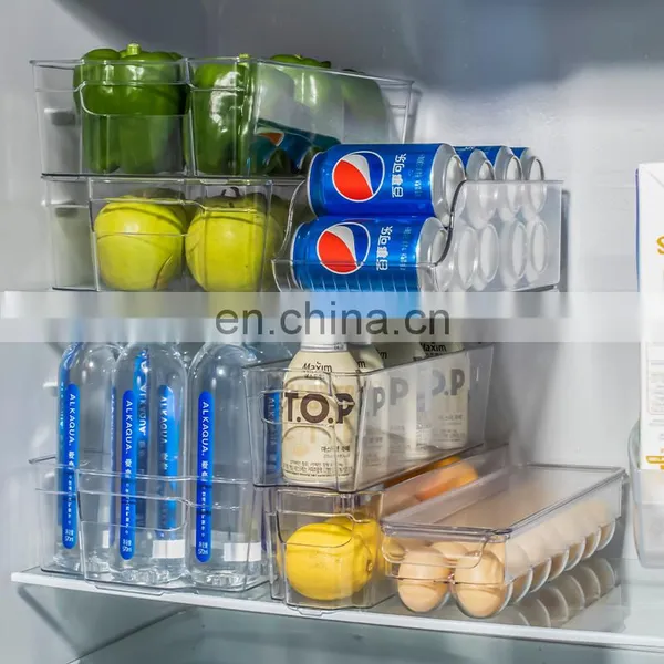 Fridge Organizer Clear Plastic Food Storage Organizer Bin Racks Kitchen Pantry Storage Organizer Units Pantry Container Set photo-2