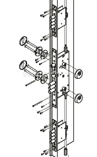 3 Point and Multipoint Door Lock Body Mortise Locking System 415G photo-5